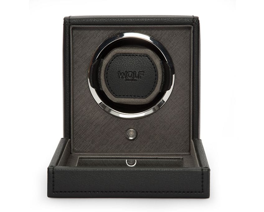 Cub Single Watch Winder with Cover Black