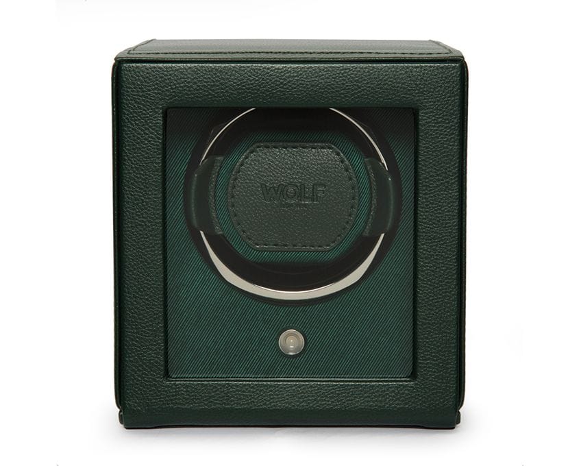 Cub Single Watch Winder with Cover Green