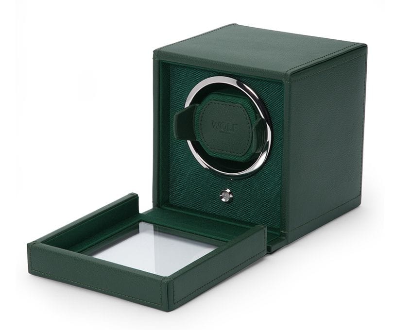 Cub Single Watch Winder with Cover Green