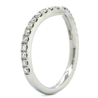 Platinum Shared Prong V Shape Diamond Band, Platinum, Long's Jewelers