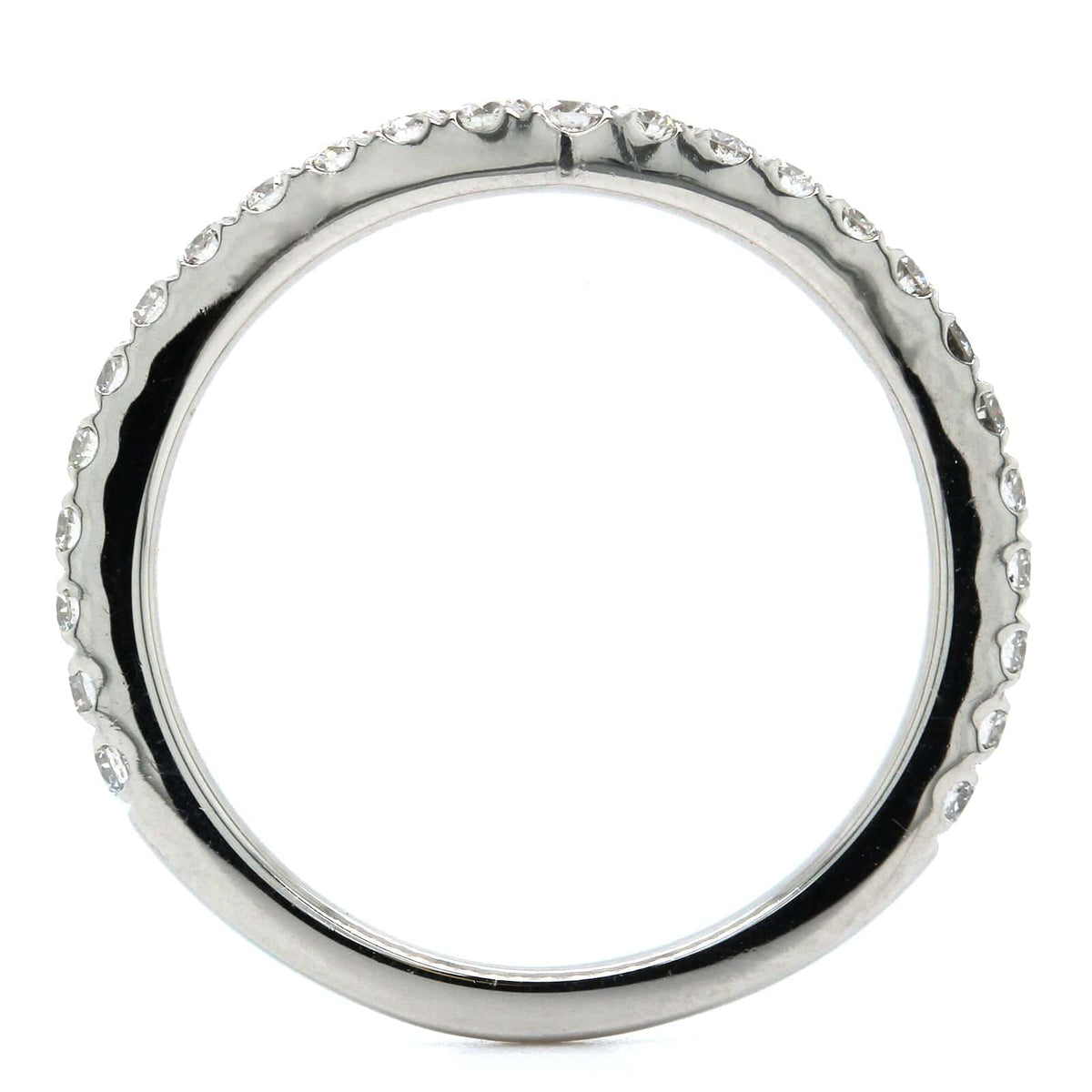 Platinum Shared Prong V Shape Diamond Band, Platinum, Long's Jewelers