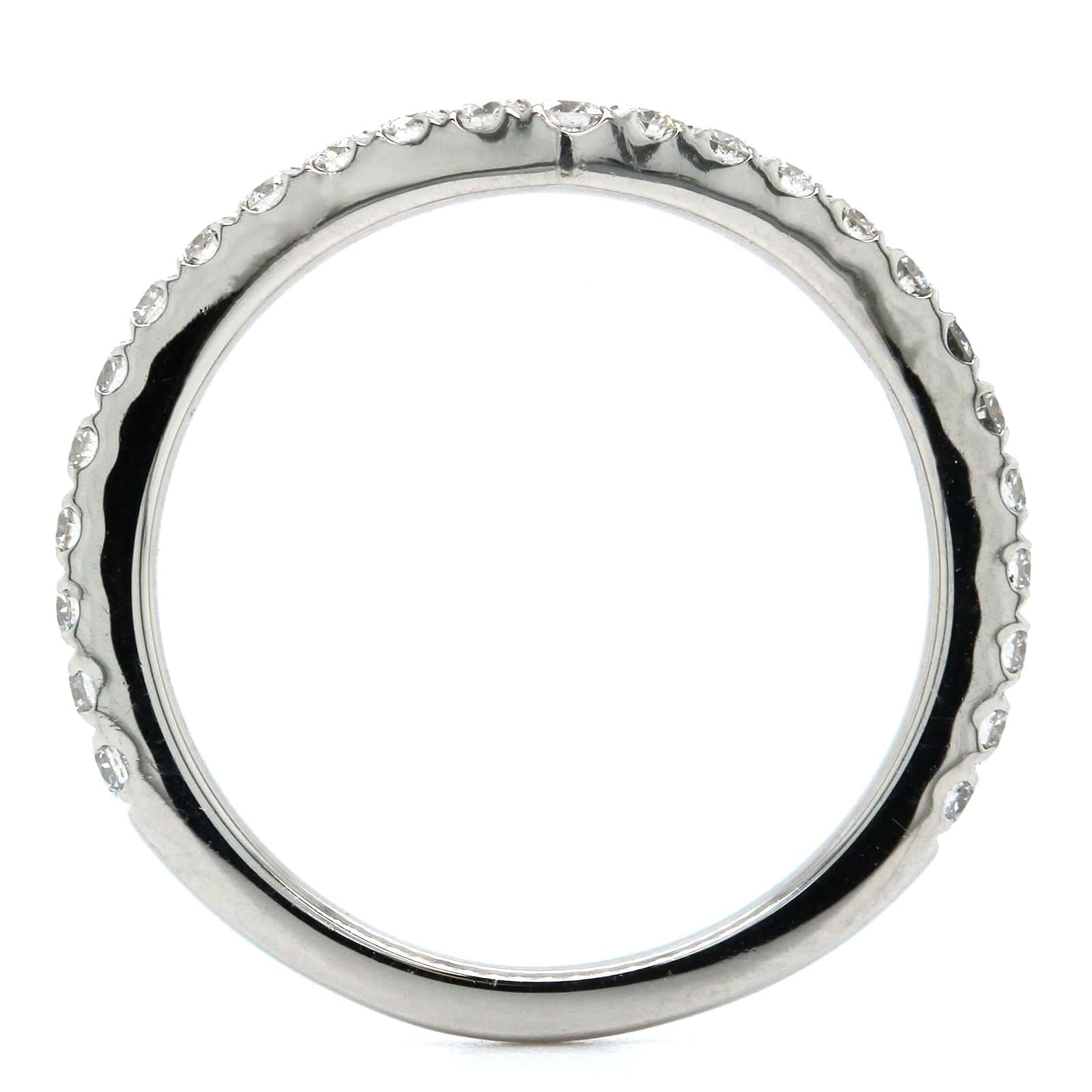 Platinum Shared Prong V Shape Diamond Band, Platinum, Long's Jewelers