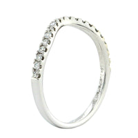 18K White Gold Large Curve Diamond Band
