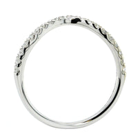 18K White Gold Large Curve Diamond Band