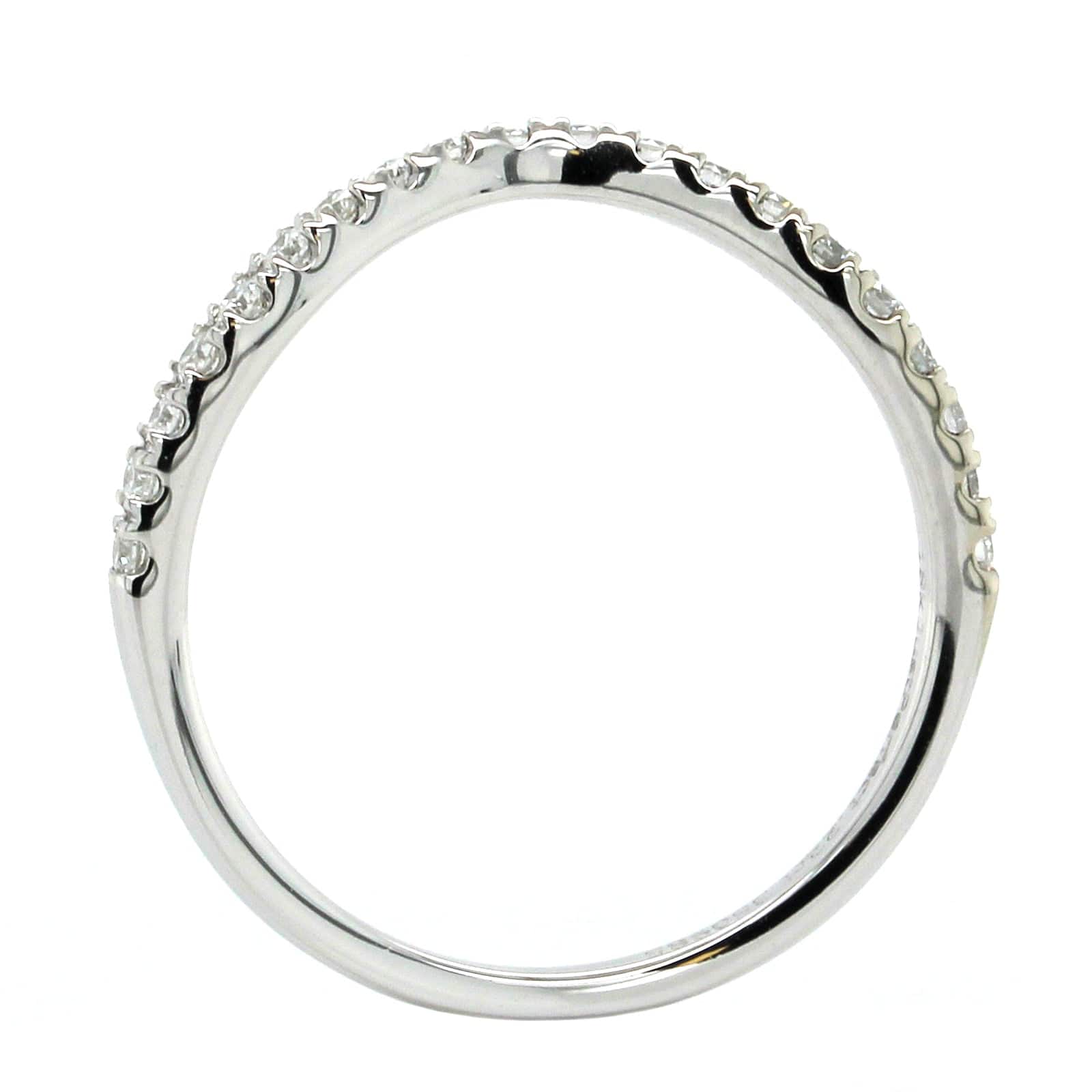 18K White Gold Large Curve Diamond Band