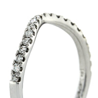 18K White Gold Large Curve Diamond Band