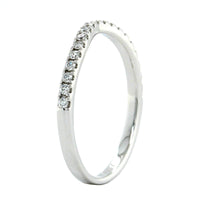 18K White Gold Medium Curve Diamond Band