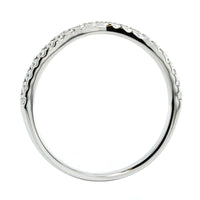 18K White Gold Medium Curve Diamond Band