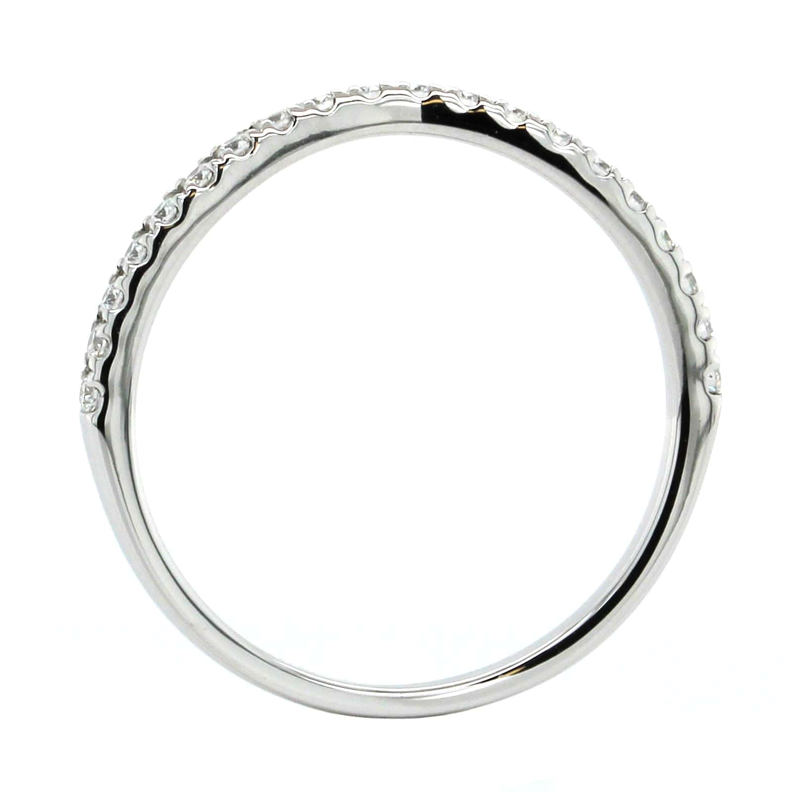 18K White Gold Medium Curve Diamond Band