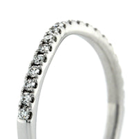 18K White Gold Medium Curve Diamond Band