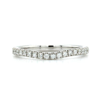 18K White Gold Small Curve Diamond Band