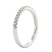 18K White Gold Small Curve Diamond Band