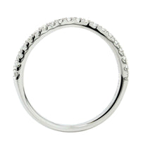 18K White Gold Small Curve Diamond Band