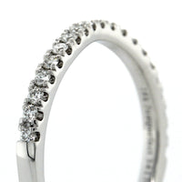 18K White Gold Small Curve Diamond Band