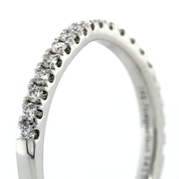 18K White Gold Small Curve Diamond Band