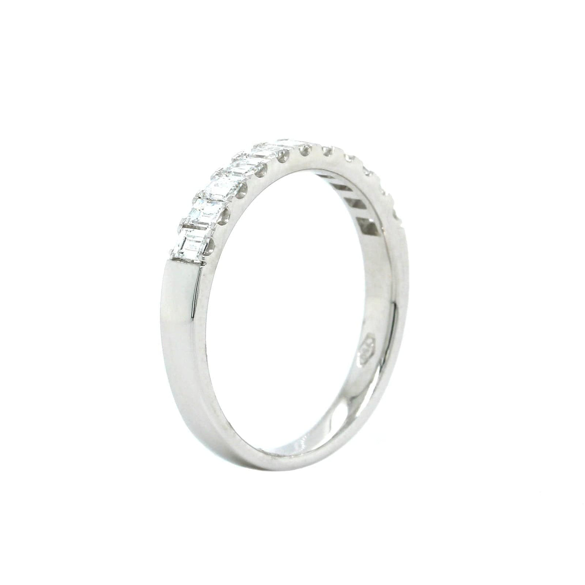 White Gold Baguette Diamond Band, white gold, Long's Jewelers