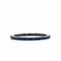 White Gold with Black Rhodium Sapphire Ring, white gold, Long's Jewelers