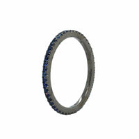 White Gold with Black Rhodium Sapphire Ring, white gold, Long's Jewelers
