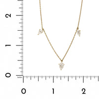 Yellow Gold 5 Pear Shape Diamond Station Necklace, yellow gold, Long's Jewelers