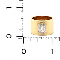 Yellow Gold Diamond Cluster Bezel Set Wide Ring, yellow gold, Long's Jewelers