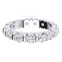 Platinum Bar Set Diamond Eternity Band