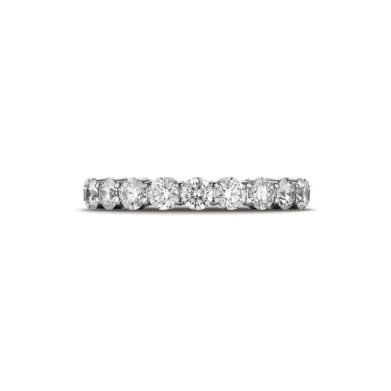 Platinum Shared Prong Diamond Eternity Band