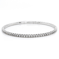 14K White Gold Flexible Diamond Bracelet