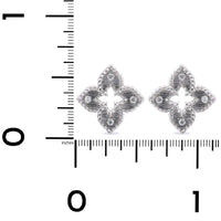 Roberto Coin 18K White Gold Venetian Diamond Stud Earrings