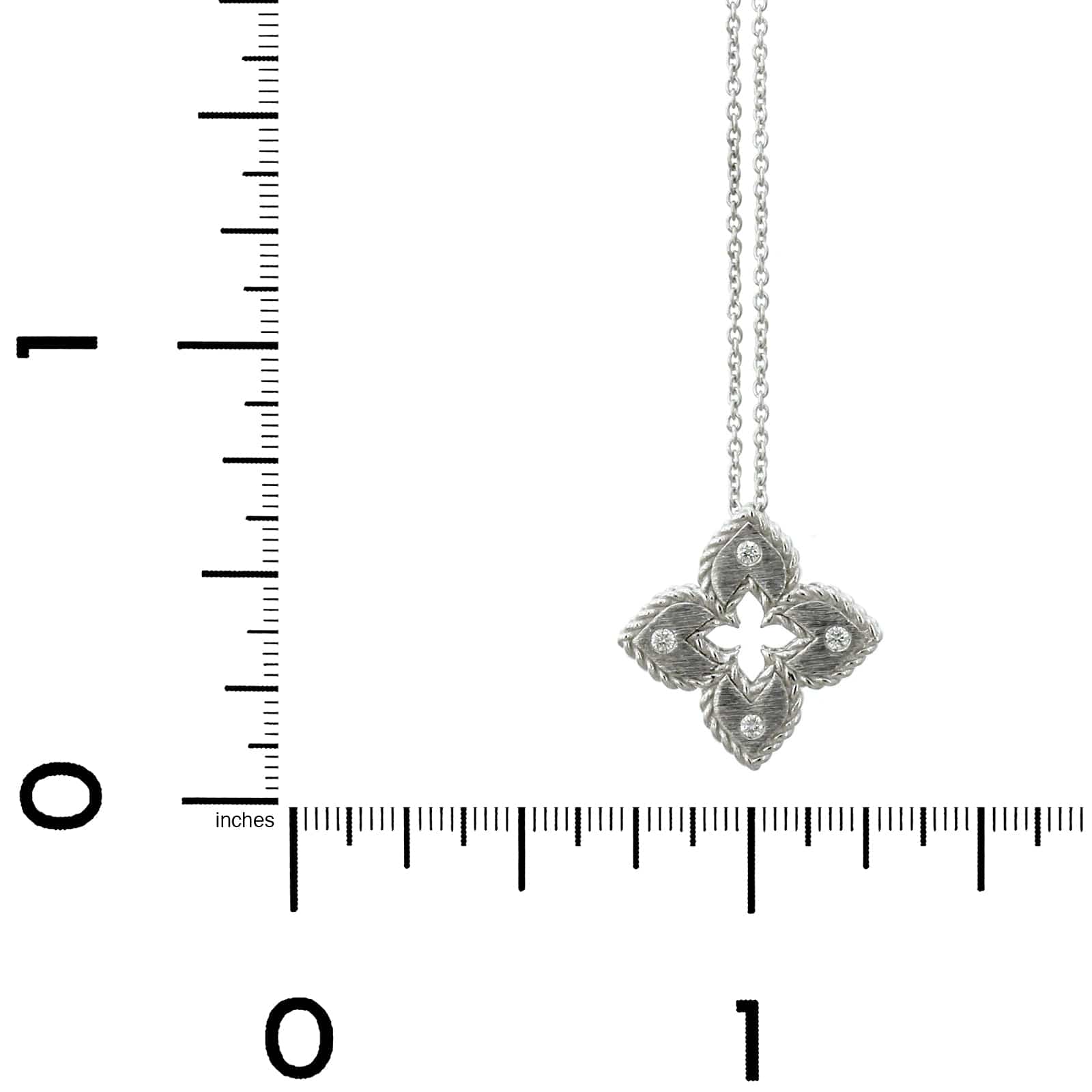 Roberto Coin 18K White Gold Venetian Diamond Pendant