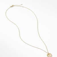 "E" Pendant with Diamonds in Gold on Chain