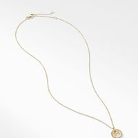 "H" Pendant with Diamonds in Gold on Chain