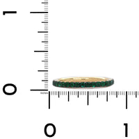 18K Yellow Gold Prong Set Emerald Eternity Band