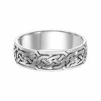 14K White Gold Celtic Knot Band