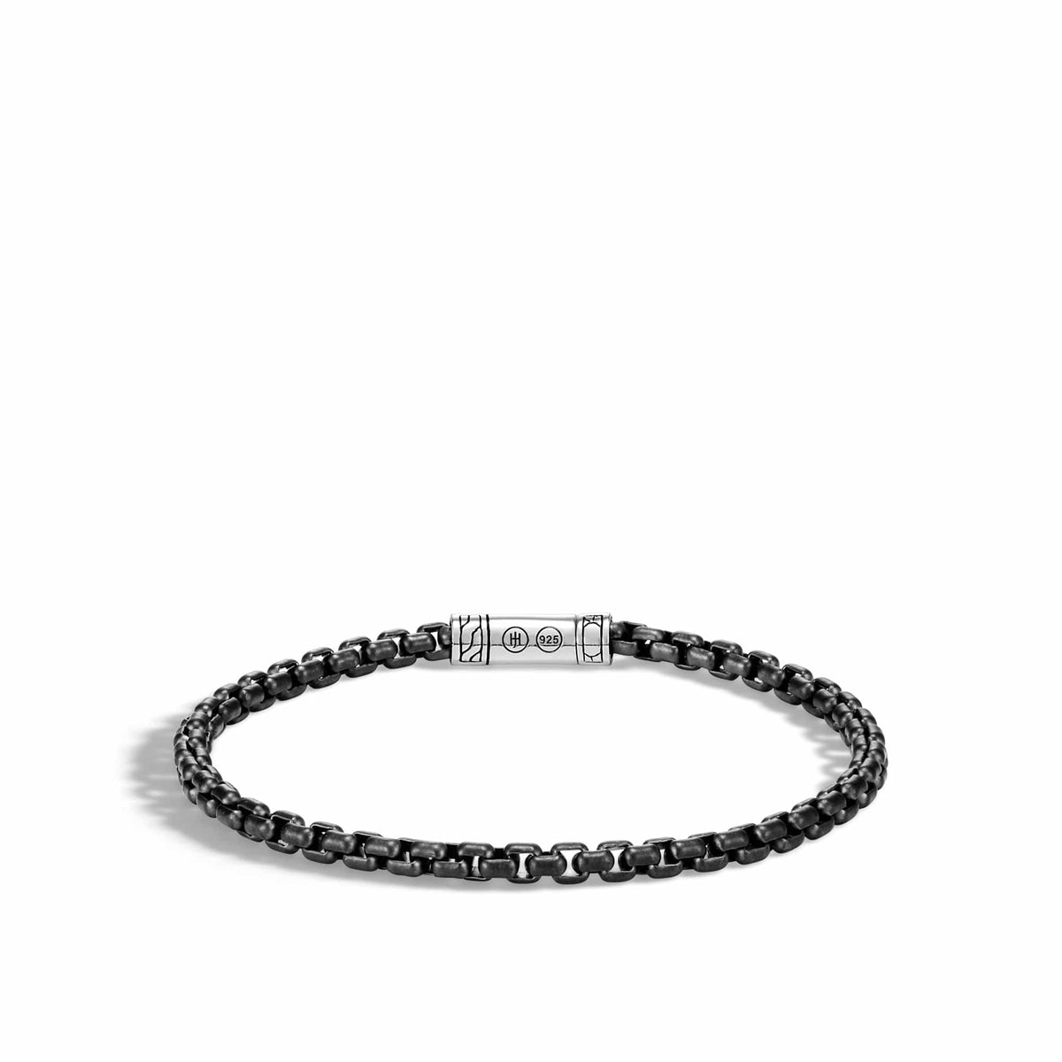 Classic Chain Silver Box Chain Bracelet with Pusher Clasp