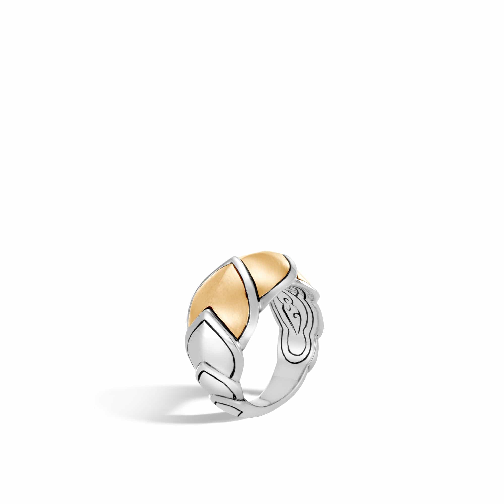 Legends Naga 18K Gold and Silver Medium Brushed Finish Ring