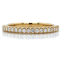 14K Yellow Gold Shared Prong Diamond Band