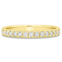 18K Yellow Gold New Aire Split Shared Prong Set Diamond Band