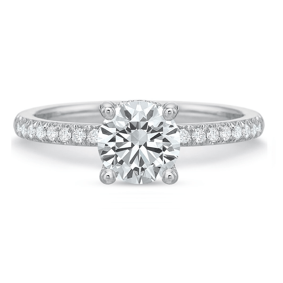 Platinum Mod Classic French Cut Engagement Ring Setting