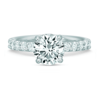 Platinum Comfort Fit Engagement Ring Setting