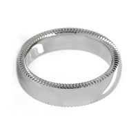 Platinum High Polished Band with Quoin Edge