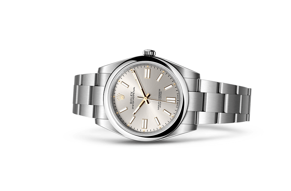 Oyster Perpetual 41, Oyster, 41 mm, Oystersteel Laying Down
