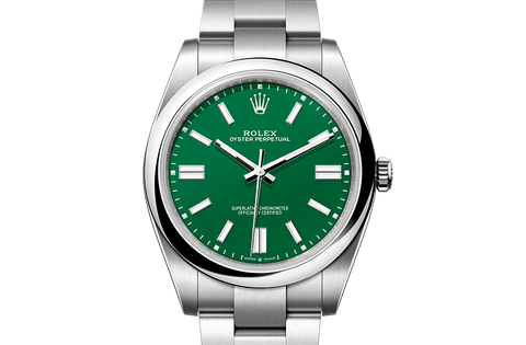 Oyster Perpetual 41, Oyster, 41 mm, Oystersteel Front Facing