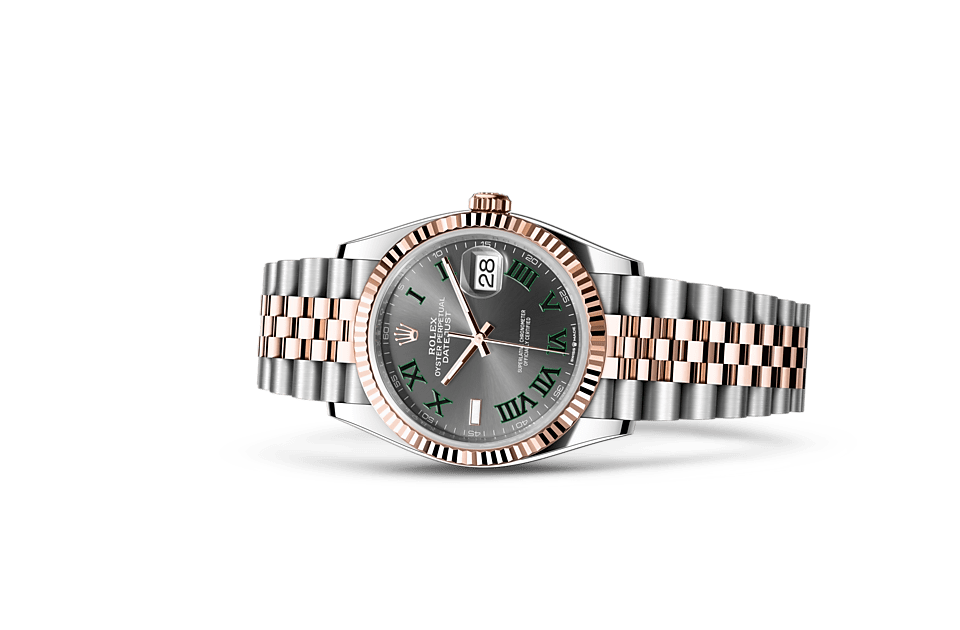 Datejust 36, Oyster, 36 mm, Oystersteel and Everose gold Laying Down