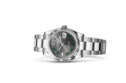 Datejust 36, Oyster, 36 mm, Oystersteel and white gold Laying Down