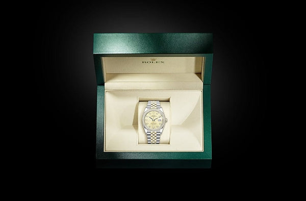 Datejust 36, Oyster, 36 mm, Oystersteel, yellow gold and diamonds in Box