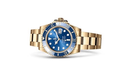 Submariner Date, Oyster, 41 mm, yellow gold Laying Down
