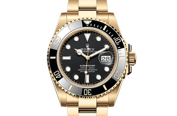 Submariner Date, Oyster, 41 mm, yellow gold Front Facing