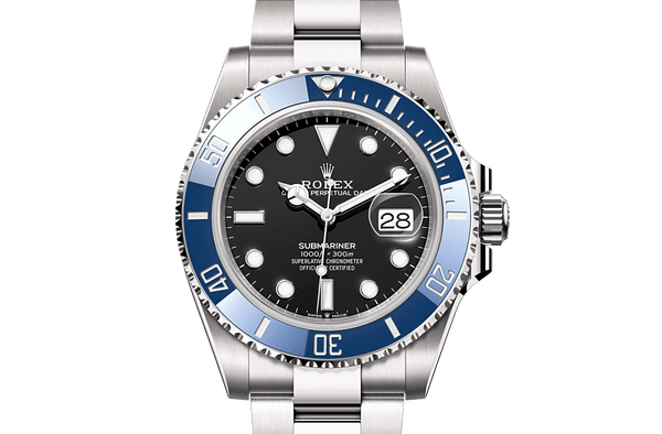 Submariner Date, Oyster, 41 mm, white gold Front Facing