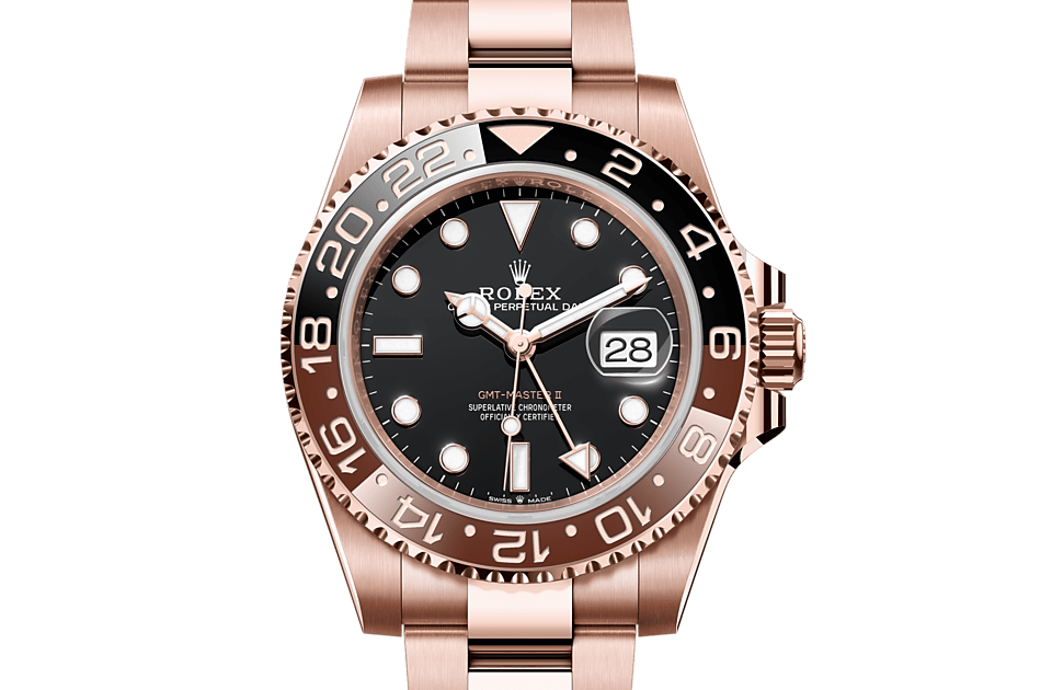 GMT-Master II, Oyster, 40 mm, Everose gold Front Facing