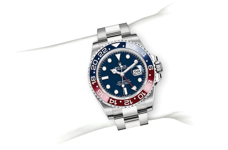 GMT-Master II, Oyster, 40 mm, white gold Specifications